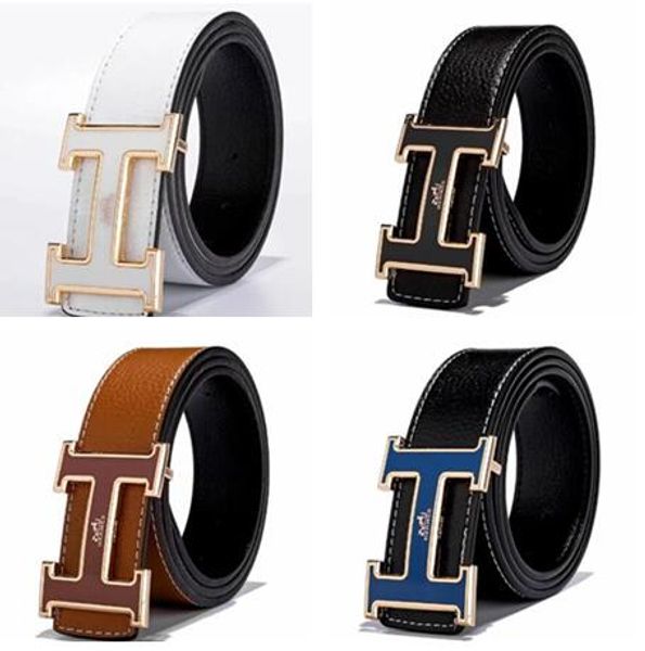 

New black color luxury de igner belt fa hion geometric pattern buckle belt men women belt ceinture f optional attribut
