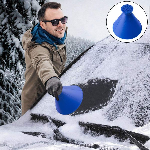 

auto car round magic ice scraper window windshield car cone deicing round scrapers cleaning snow remover deicer tool