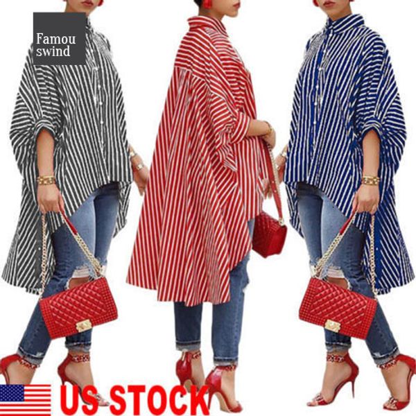 

блуза качество хорошее повседневный обычный женщины сыпучие с длинным рукавом полосатой рубашки моды рубашка фонариков рукавом женской одежд, White