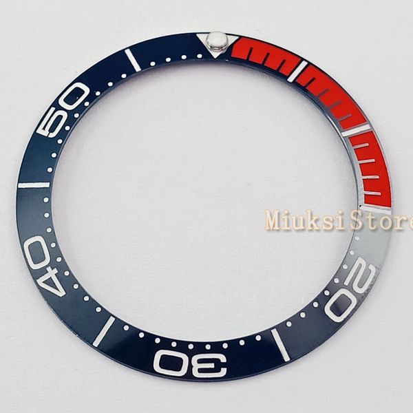

38mm navy-blue blue-black and red new ceramic bezel for men/women watches mechanical watch bezel new arrival cadran