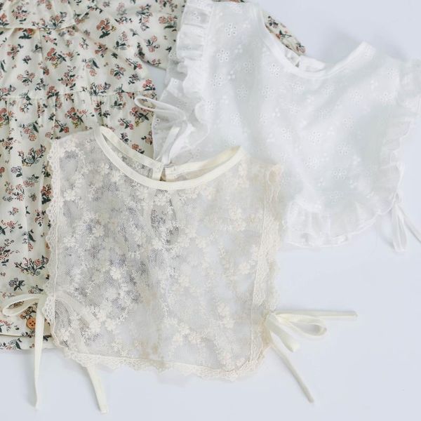 

3318 детские девушки кружева чистый хлопок цветочный комбинезон жилет пальто детские нагрудники девочек, Blue