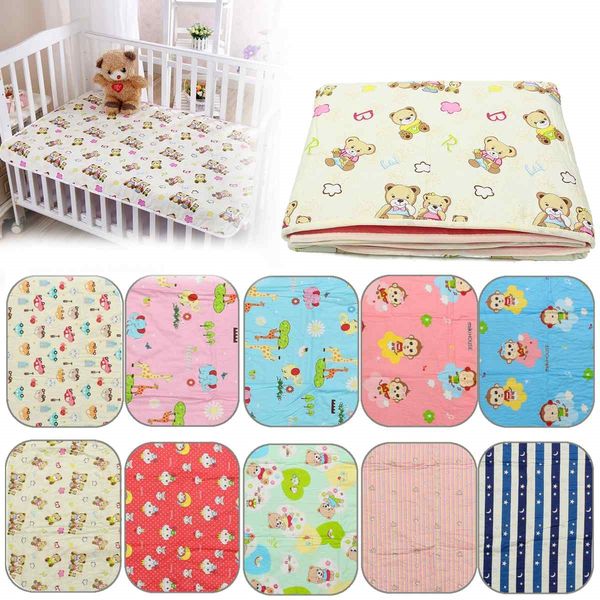 

baby infant diaper nappy urine mat kid waterproof bedding pad mattress 80x120cm 10 types cotton+polyester home textile
