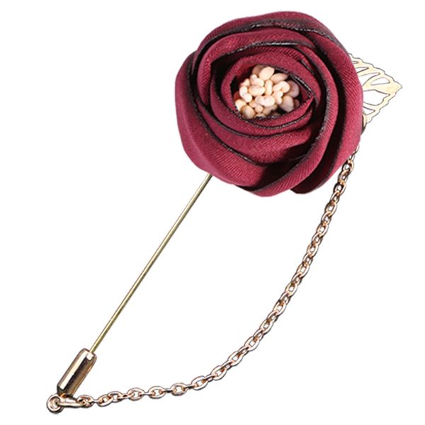 

fashion korean brooches small fragrant flower brooch cloth art flower bud tassel breastpin for woman pins jewelry accessories, Gray