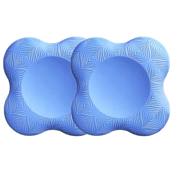 

yoga mats 1pair support pilates anti slip wrist elbows protective mat blue knee pads workout pu gym training