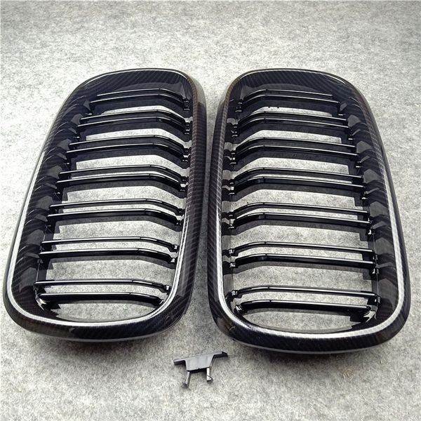 Grilhas de malha de malha de malha dianteira preta brilhante Grade de carro original Grila para B-MW X5 X6 F15 F16