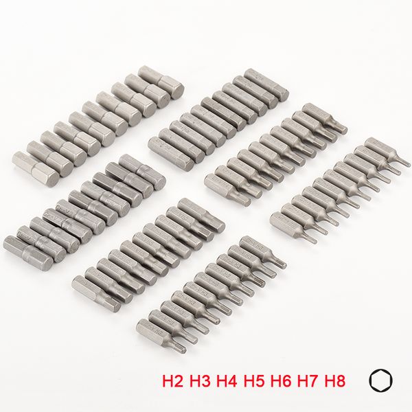 

10pcs 1/4 inch hex shank h2 h3 h4 h5 h6 h7 h8 screw driver bits for home hand tool cr-v steel hex screwdriver bit set
