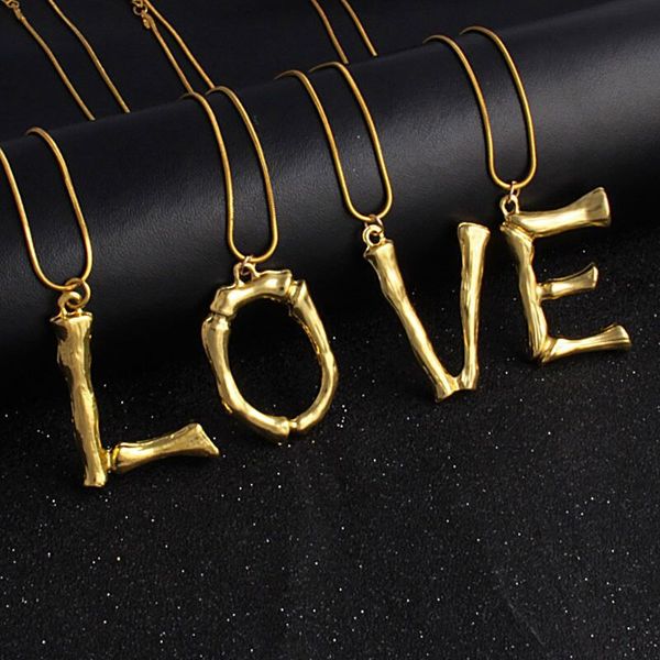 

initial letters necklace women gold color chain 2019 fashion long necklaces big pendant boho statement necklace collier femme, Silver