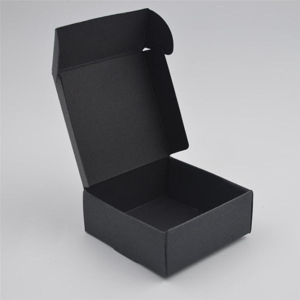 

black cardboard paper box packaging kraft handmade soap box diy display candy for gift jewelry package