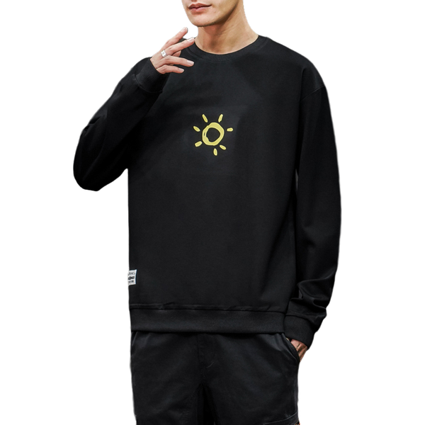 

sun-painted men's hoodies long sleeve sweatshirt 2020 winter solid color army green sweatshirt streetwear slim hoodies men m-5xl, Black