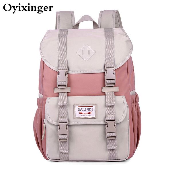 

canvas lapbackpack women pink backpack schoolbag for teenager girls travel bagpack mochila feminina sac a dos