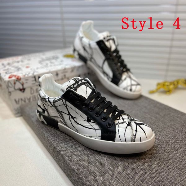

fashion men new sports shoes animation graffiti printed leather classic tennis sneakers luxury outdoor climbing shoes vacation size 11, Black