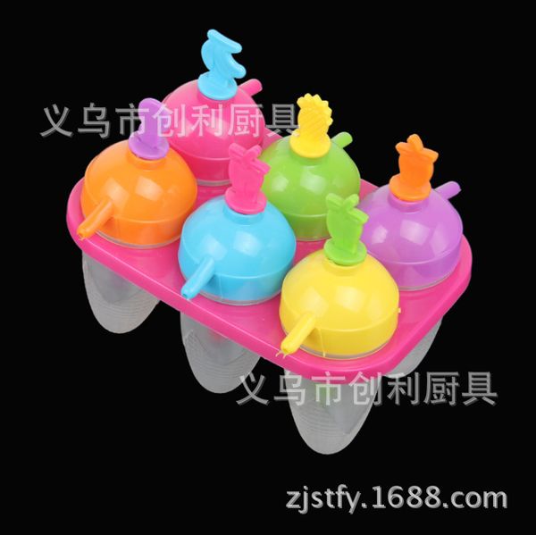 

midsummer new product environmental protection pp originality cartoon popsicle model popsicle box --- six group corn