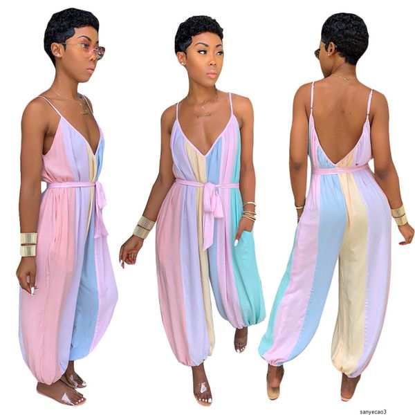 

womens designer tight v-neck long sleeve striped jumpsuit shorts jumpsuit faawh, Black;white