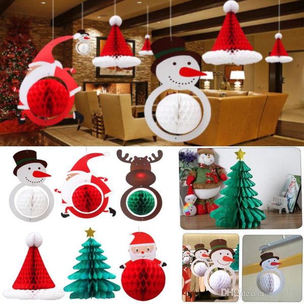 Decorazioni Natalizie Shop On Line.Acquista Decorazioni Natalizie Pupazzo Di Neve Alce Renne Babbo Natale Appeso Carta Pendente Ornamento Sull Albero Di Natale Shopping Hall Casa Hh7 1899 A 2 26 Dal Top Starhao Dhgate Com