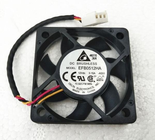 Original Delta 5010 5CM EFB0512HA 12V 0,15A 3-Draht ultradünner Lüfter