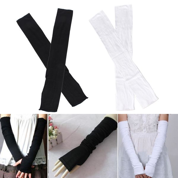 

fashion female gloves women girls summer long half finger uv protection sun block gloves guantes mujer, Blue;gray