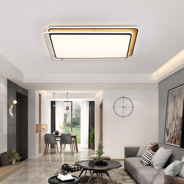 

square minimalism modern led ceiling lihgt for studyroom bedroom living room lights white/black led ceiling lamp light fixtures
