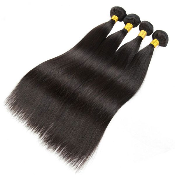 

sw hair wholesale price 1 bundles mink brazilian virgin hair straight 100% unprocessed human hair extensions machine double wefts, Black
