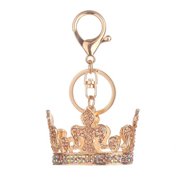 

creative simulation model crown keychain bag handbag key holder women charm multi-style bag accessories champagne gold 2 colors, Silver