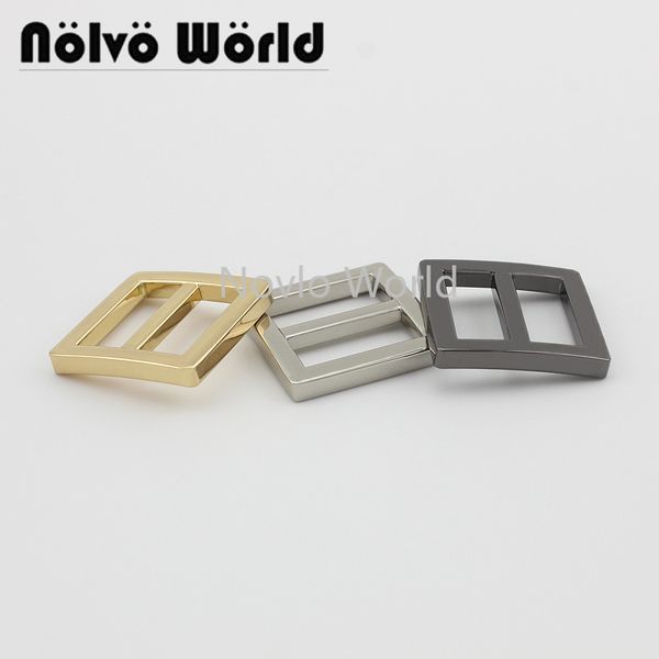 

wholesale 500pcs, inner width 19.5*19.5mm 3/4 inch, 4 colors accept mix color, metal tri-glided buckle handbag adjustment buckle, Black