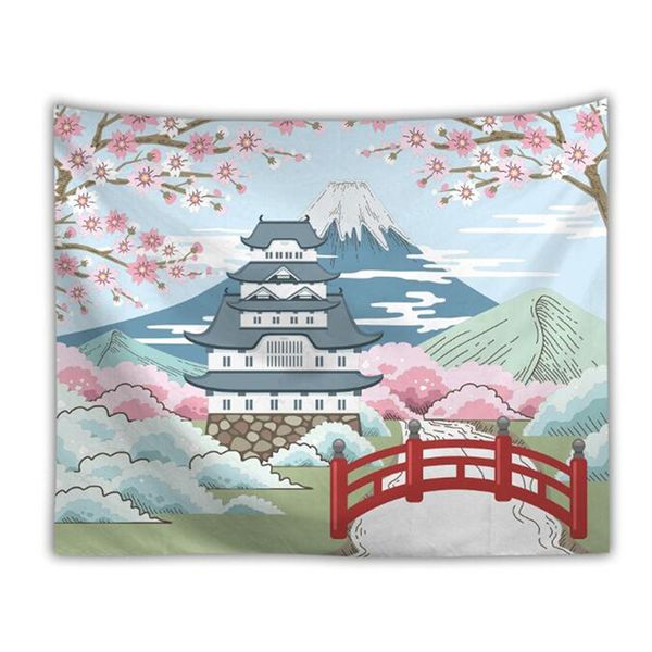 

creaive cute printed wall hanging tapestry bedspread bedroom for apartment interior tapestry japan beach picnic camping mat