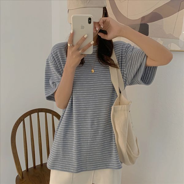 

uhd2020 season short sleeve classic soft simple fashion stripes uhd2020 season short sleeve classic soft simple fashion stripes, White