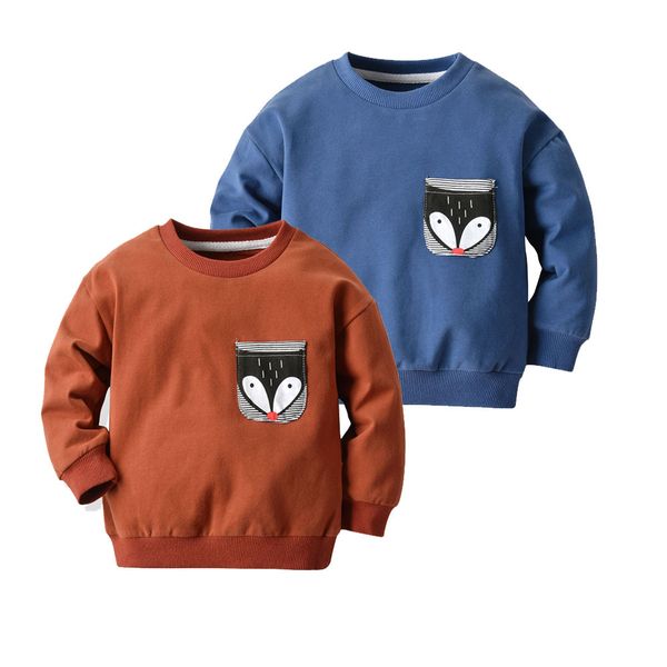 

pudcoco 1-5y осень младенец детей мальчики девочка толстовка tops мультфильм животные печати пуловер с длинным рукавом причинного tops, Black