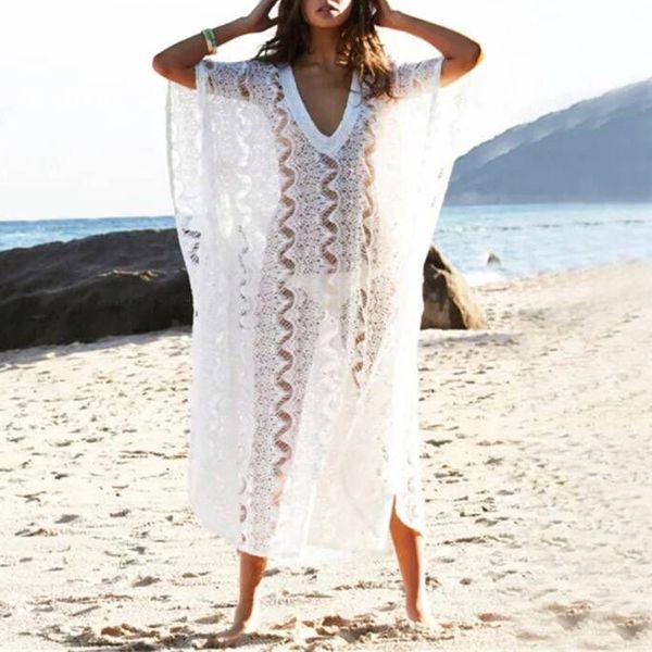 

bikini cover up lace hollow crochet swimsuit beach dress women 2019 summer ladies cover-ups bathing suit beach wear#sw, Blue;gray