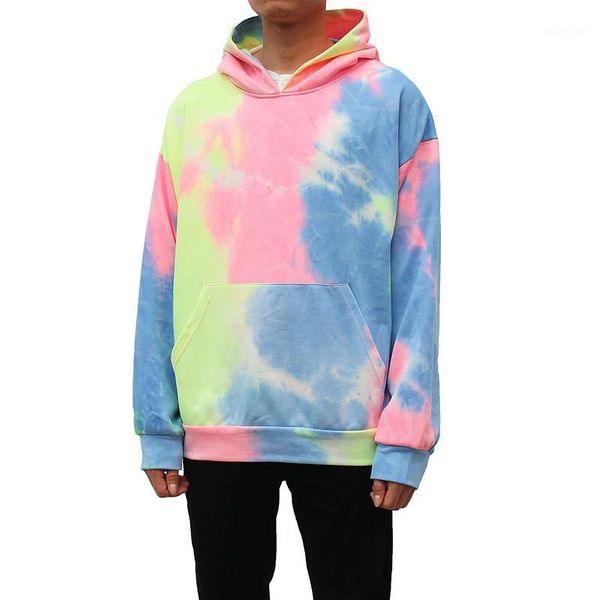 

hip hop teenager designer sweatshirts spring autumn casual long sleeve mens pullover tie dyed mens designer hoodies fashion, Black