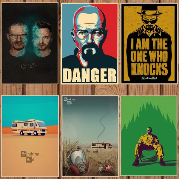 

breaking bad movie retro poster vintage kraft paper retro posters wall sticker bar cafe decoration home decor gift a4