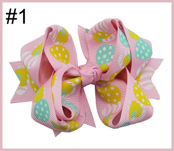 

30pcs 3.5'' cute easter hair accessories heart patch grosgrain ribbon chicken hair clips for egg hairgrips, Slivery;white