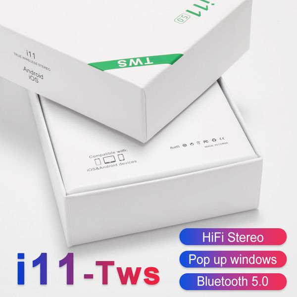 

i11 tws wireless headphones earbuds bluetooth 5.0 headset stereo sound sports earphone for ios android huawei pk i9s i10 i12 tws