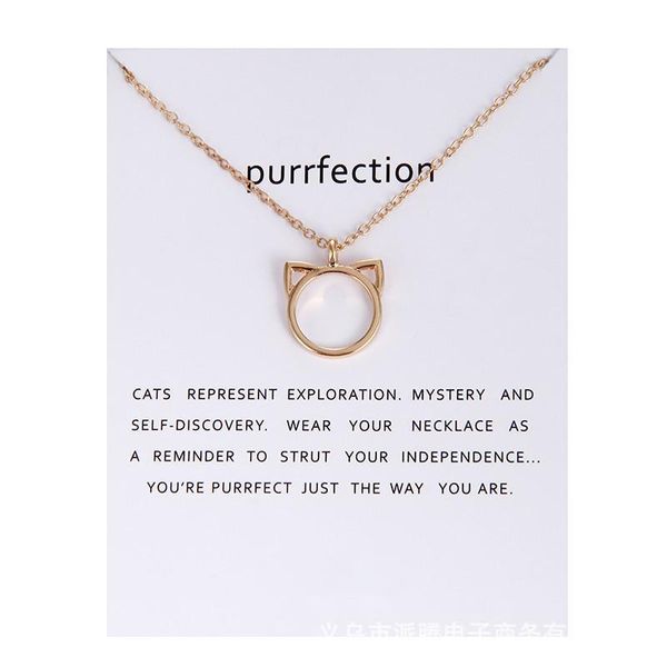 

fashion jewelry purrfection alloy pendant short necklace women gift, Silver