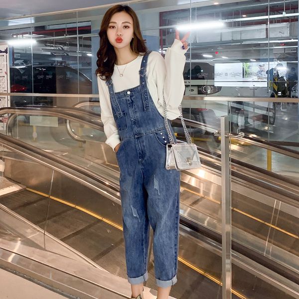 

джинсы 2019 spring trend простой versitile моды, Blue