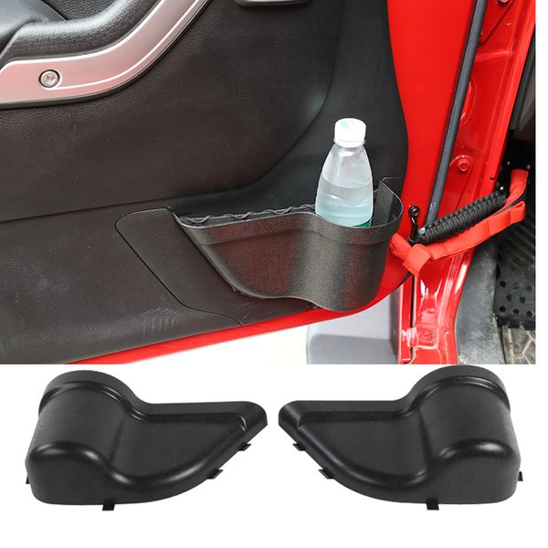 

abs car front door storage pocket organizer box for 2011-2017 jeep wrangler jk jku 2/4-door, black