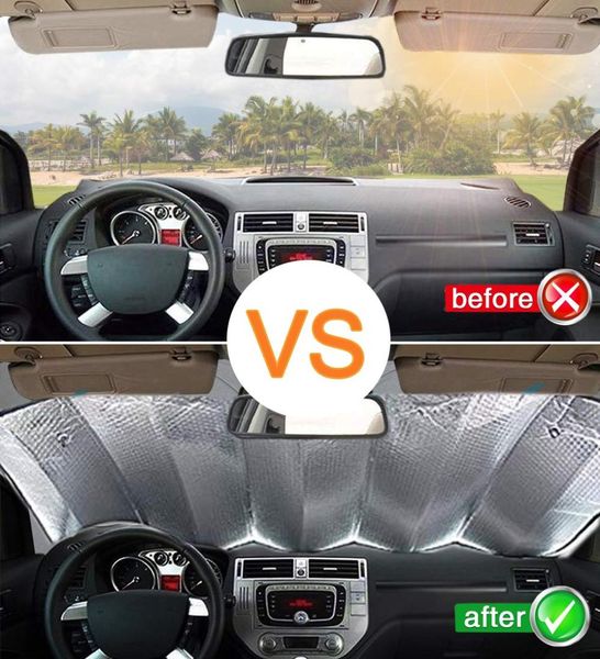 

1pc 140*70cm back front rear car windshield sunshade window sun shade sunshade visor film for car window auto accessories