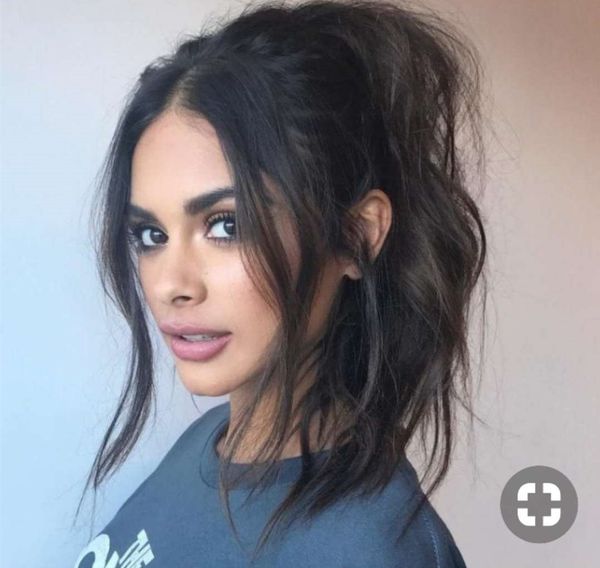 Fácil penteado rabo de cavalo molhado envoltório ondulado em torno de cauda de pônei hairy Sujo alta moda cordão rabo de cavalo 120g