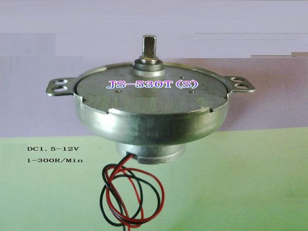 2 шт. DC3V-12V 10-100RPM JS-530T DC Gear Motor Использование для кондиционирования воздуха / электрическая плита / вентилятор