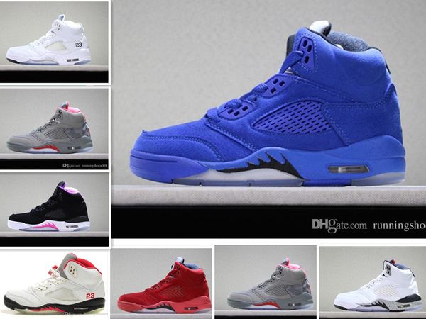 

Новые 5S Детская баскетбольная обувь Детская спортивная обувь Gym Red Chicago Boy Girls 5s Спо