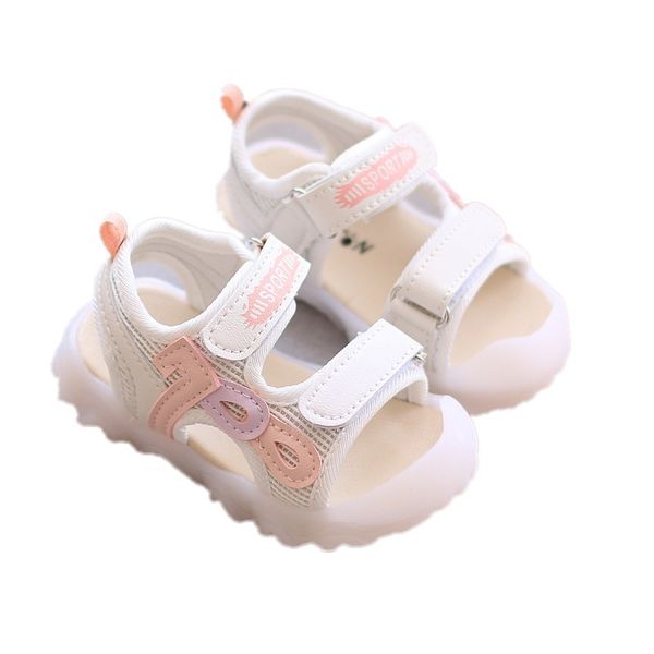 

flat shoes children' baby girls sandals leather summer toddler function boys baotou children, Black;grey