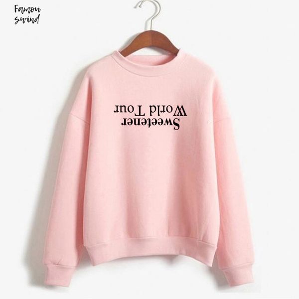 

одежда подсластитель толстовка гранде world tour толстовка женщины с длинным рукавом crewneck толстовки осень зима ватки топы, Black