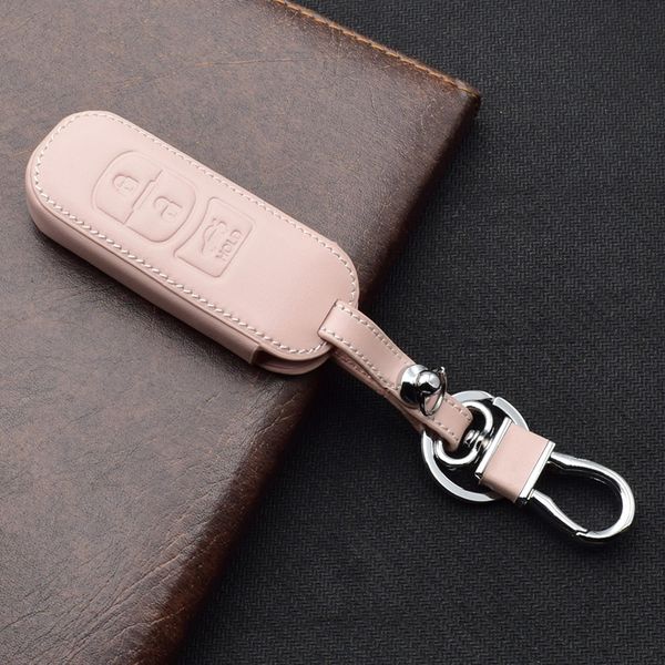 

leather car smart key chain ring protection case black for 2/3/5/6 cx5 cx7