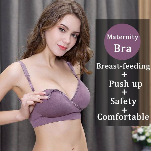 

breastfeeding maternity nursing bras sleep bras pregnancy women underwear breast feeding bra plus size soutien gorge allaitement, White