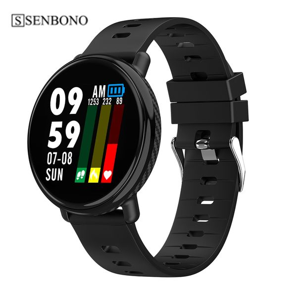 

senbono k1 smart watch ip68 waterproof ips color screen heart rate monitor fitness tracker sports smartwatch remote camera, Slivery;brown