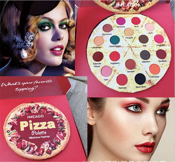 

2019 brand new pizza imeago 18 color eye hadow palette 18 deliciou topping matte himmer containing bru he bronzer palette blu h