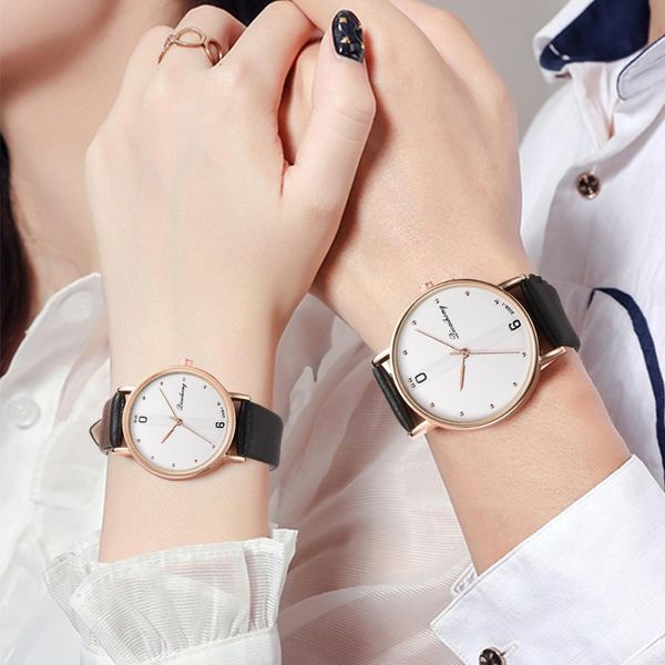 

couple watches for lovers fashion leather couple watches unique design women men casual dress watch reloj pareja hombre y mujer, Slivery;brown