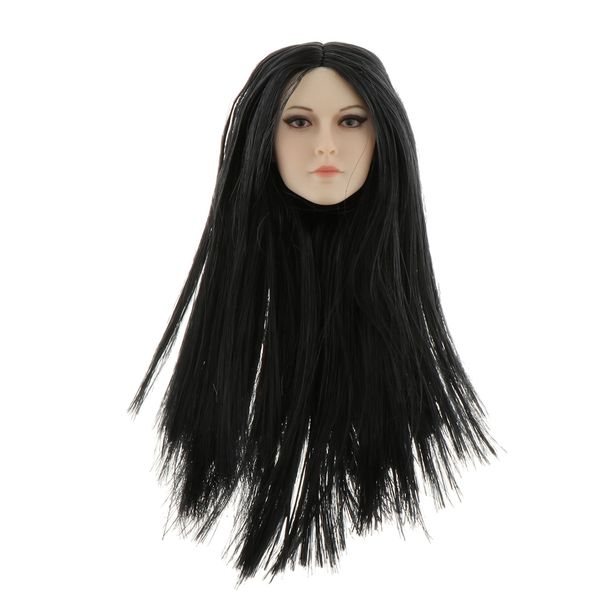 

1/6 scale female head sculpture make up doll face for 12'' action figures