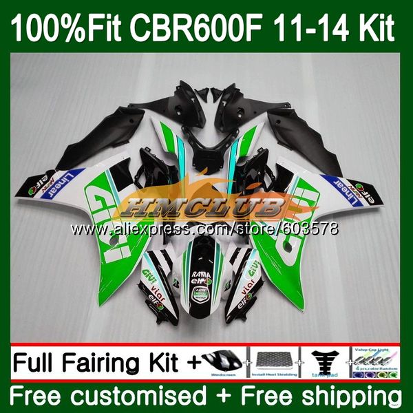 

injection for cbr600f4i 2011 2012 2013 2014 green white 129cl.55 cbr 600 f 600f cbr600 f f4i cbr600f 11 12 13 14 fairings, Black
