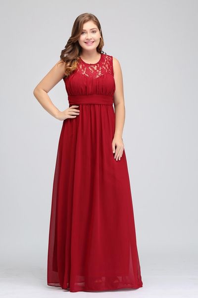 

plus size dark crimson bridesmaid dresses long chiffon a-line formal dresses special occasion dresses party gowns, White;pink