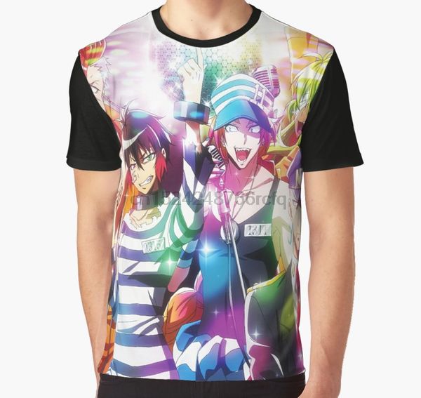 

all over print 3d tshirt men funny t shirt nanbaka~ sticker, White;black